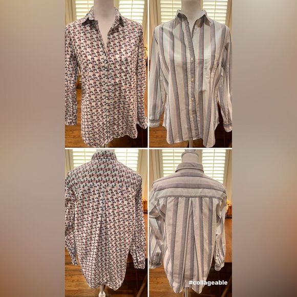 Grayson The Hero Cotton Button Down Shirt Bundle Striped & Bicycle Print Sz 3 M - Picture 2 of 16
